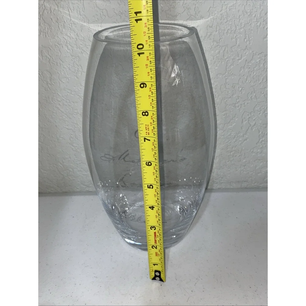 Etched Clear Glass Floral Vase Mother's Day 